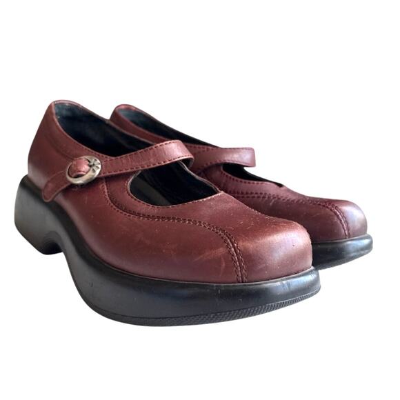 Dansko Mary Jane Shoes Women’s Size 7 Maroon Chunky Comfort Classic - Picture 1 of 10